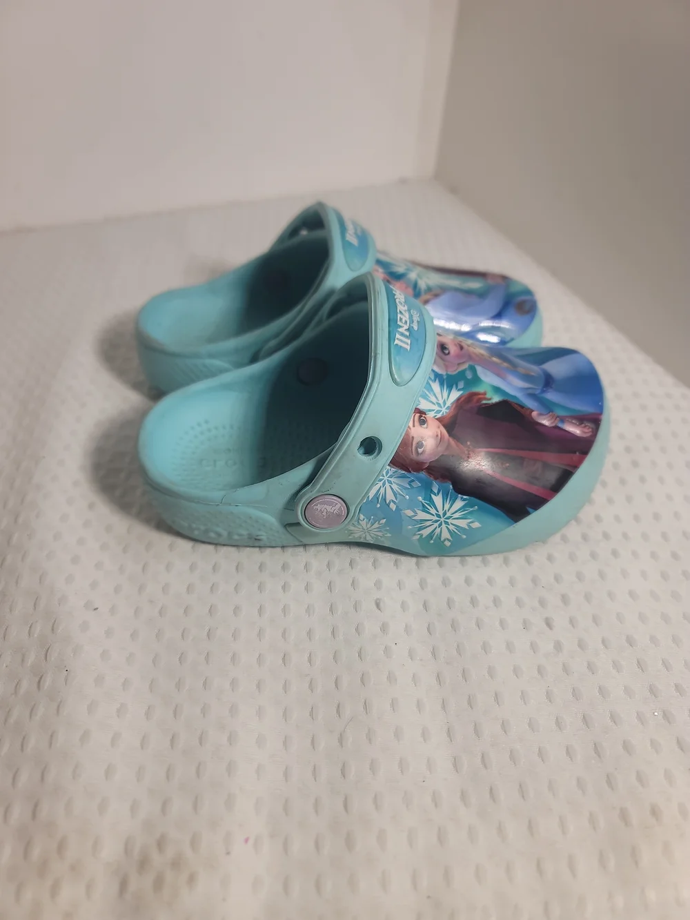 Disney Frozen II Light Aqua Kids Clog Sandals with Elsa & Anna